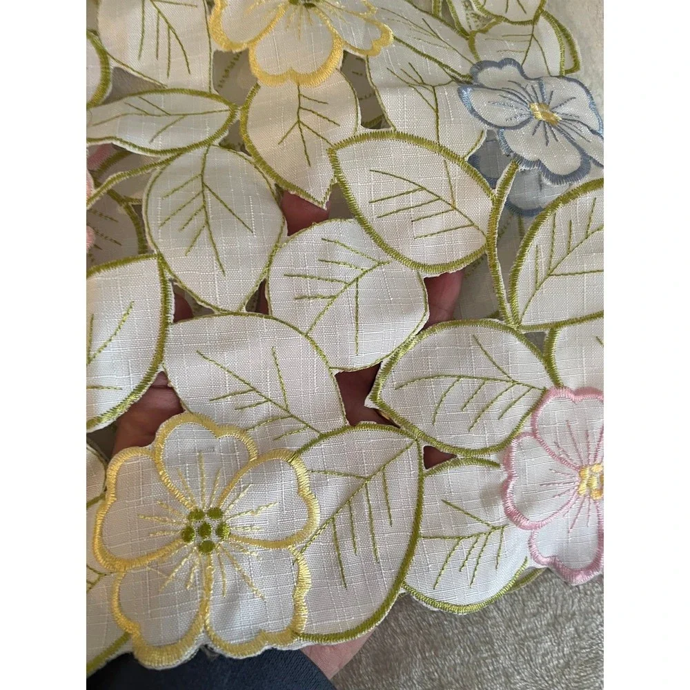 Spring Sam Hedeya Table Runner pastel flowers 70” long